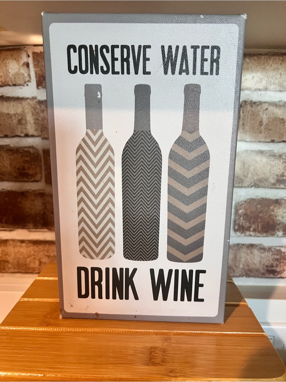 Target Gray "Conserve Water Drink Wine" Wall Art
